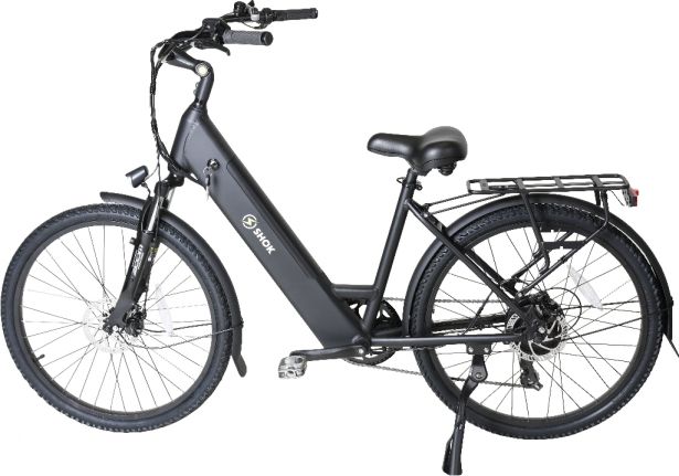 SHOK Nova - Black, Step-Through City Ebike