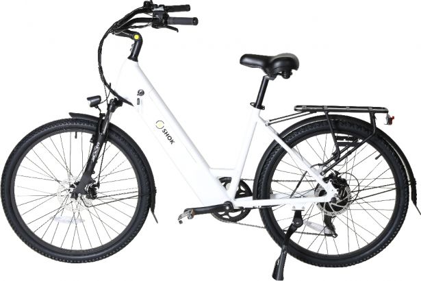 SHOK Nova - White, Step-Through City Ebike