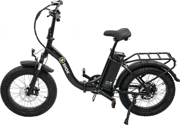 SHOK Pulsar - Folding Fat Tire Step Through Ebike