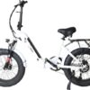 SHOK Pulsar 2.0 - White, Folding Fat Tire Step Through Ebike