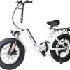 SHOK Pulsar 2.0 - White, Folding Fat Tire Step Through Ebike