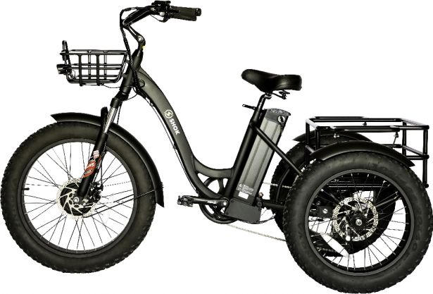 SHOK Triode - Black, 3-Wheel Ebike